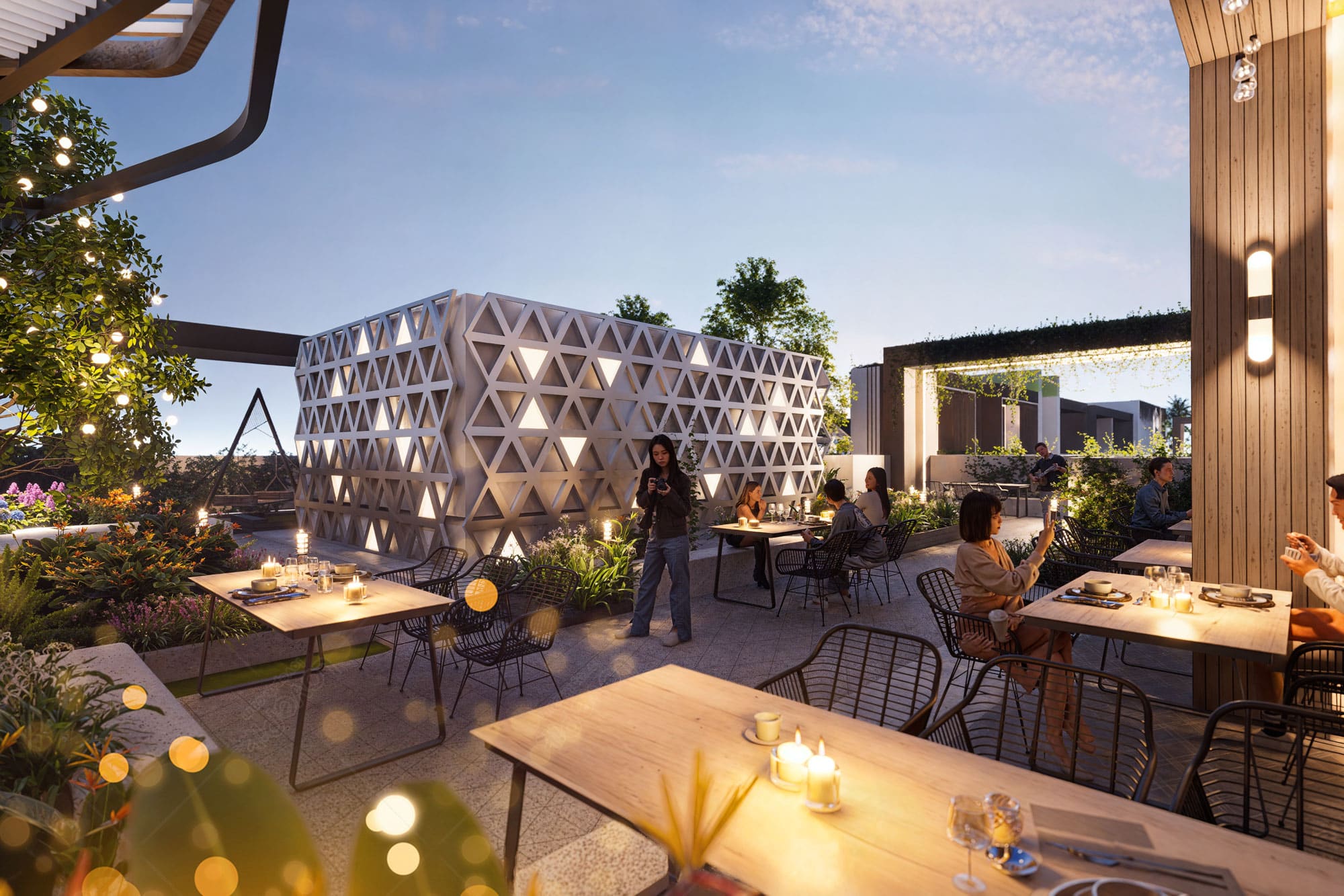 12. Khu kết nối Edena Rooftop
