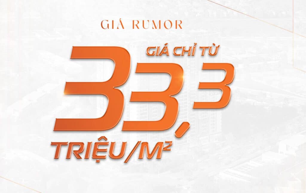Giá rumo The Aspira là 33,3 triệu/m2