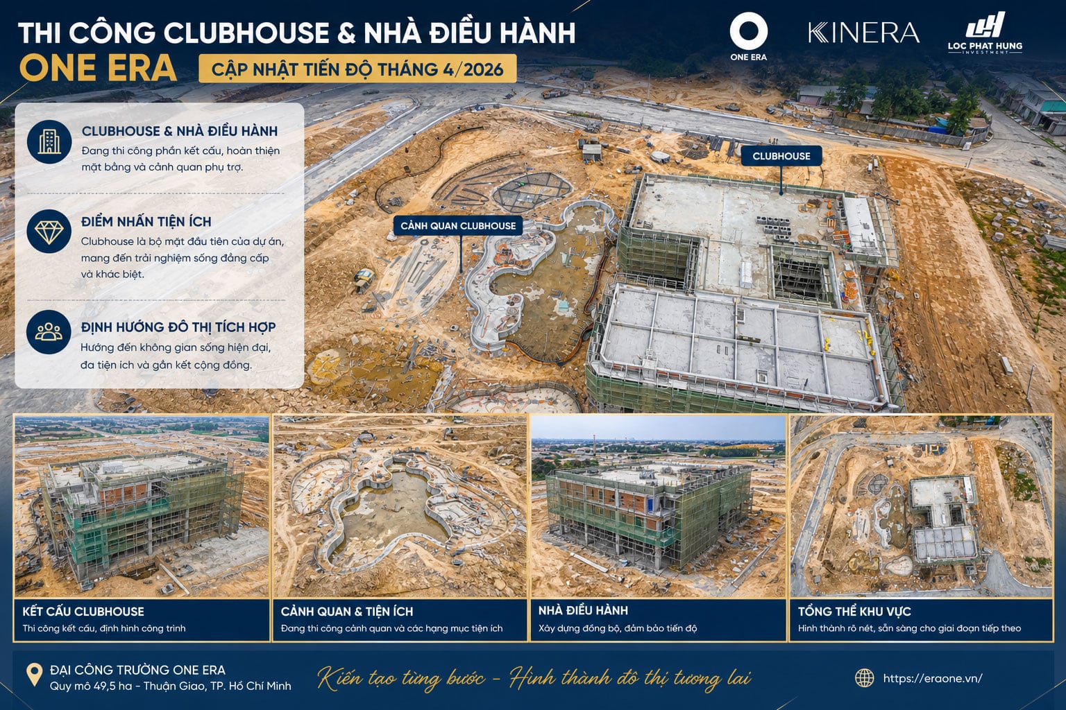 Thi công clubhouse và nhà điều hành One Era