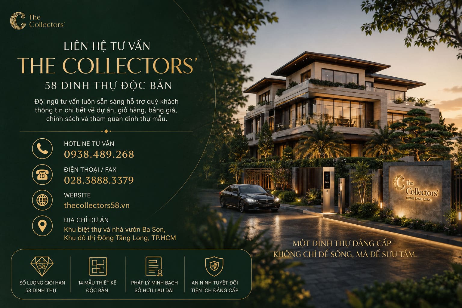 Xem mặt bằng và lựa chọn dinh thự The Collectors' theo từng mã căn