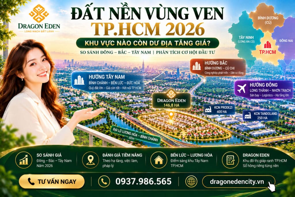 Đất Nền Vùng Ven TP.HCM 2026 – Khu Vực Nào Còn Dư Địa Tăng Giá?